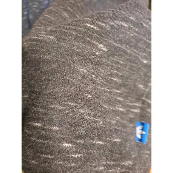 Adidas Gray Marled Hooded Sweatshirt with Adidas Logo on the Front Size S - Picture 6 of 8